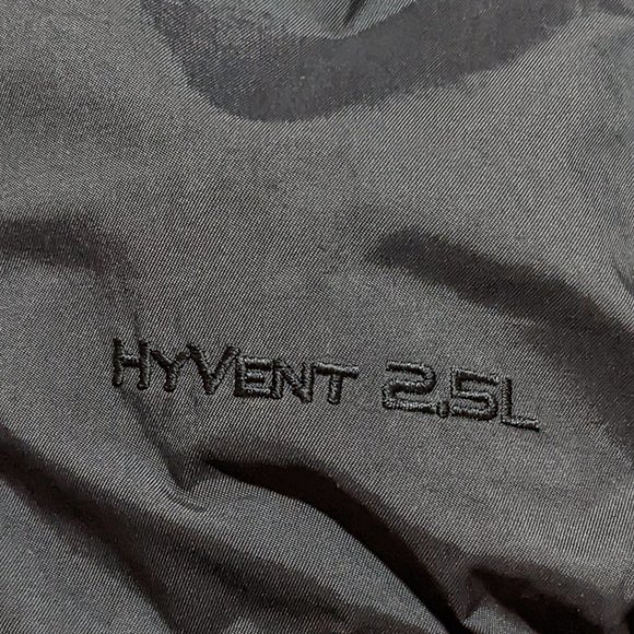 The North Face Black Long Windbreaker Rain Jacket Hood Size Large - Picture 10 of 10